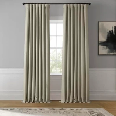Abbildung von HPD Half Price Drapes Verdunkelungsvorhänge aus Leinenimitat, 274 cm lang, luxuriöse Leinenvorhänge für Schlafzimmer und Wohnzimmer (1 Paneel), 127 x cm, Haferflocken