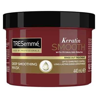 Abbildung von TRESemme Keratin Smooth Deep Smoothing Mask Rinse Out Haarkur mit hydrolysiertem für weiches, glänzendes, krausfreies Haar, 440 ml