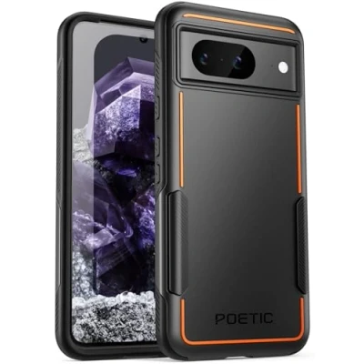 Abbildung von POETIC Neon Series Hülle Kompatibel mit Pixel 8 5G 6,2 Zoll, Dual Layer Heavy Duty Robuste Leichte Schlanke Stoßfeste Outdoor Schutzhülle, Schwarz