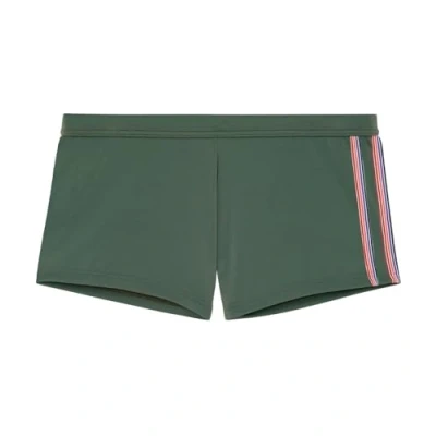Abbildung von Hom Herren Badehose Nautical Cup Swim Trunks, Khaki gestreiftes Band, XXL
