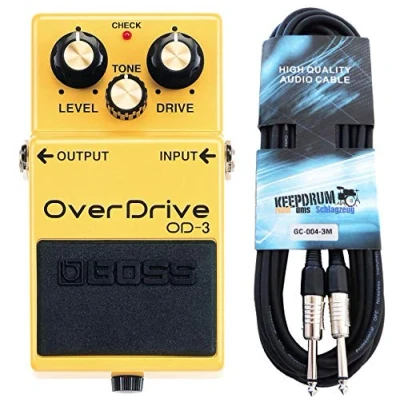 Abbildung von Boss OD 3 Overdrive Pedal + keepdrum Gitarrenkabel 3m