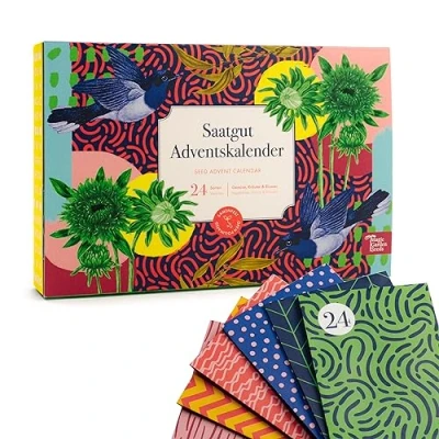 Abbildung von Saatgut Adventskalender Gemüse, Kräuter &amp; Blumen 24 Samentütchen für den Garten, das Hochbeet oder Balkon perfekte Geschenk Gärtner*innen