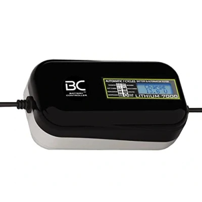 Abbildung von BC Lithium 7000 12V 7A Automatisches digitales Batterieladegerät und Erhaltungsgerät für /LiFePO4 Batterien + Batterie Lichtmaschine Testgerät