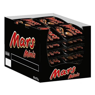 Abbildung von Mars Schokoriegel Minis, Karamell 20 Packungen in einer Box (20 x 275 g)