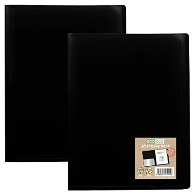Abbildung von eco eco015x2, A5, 100% recycelt, mit 20 Fächern, Schwarz