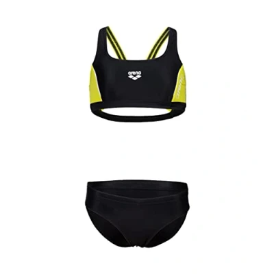 Abbildung von ARENA Mädchen G Thrice Jr Two Pieces R Bikini, Black soft Green white, 128 EU