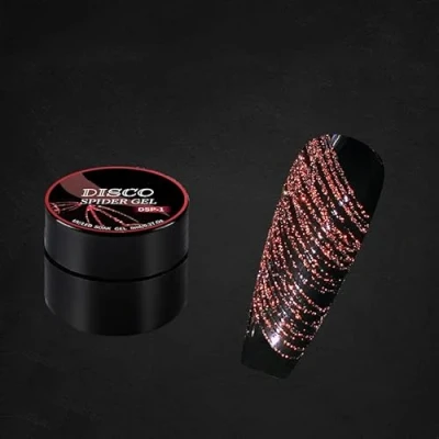Abbildung von Einfarbig/leuchtend/Bling Glitzern Disko Spinne Gel,21 Farben Nagel Kunst Drahtziehgel zum Ziehen von Linien,neues verbessertes Matrixgel mit Gelfarbe (Glitzer Spinnengel, DSP01#Rot)