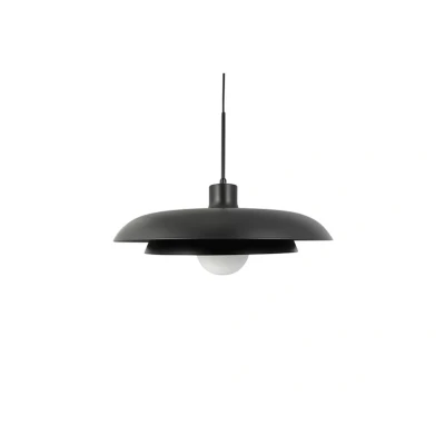 Abbildung von Dyberg Larsen Pendellampe Ava, schwarz, Metall, Ø 44 cm