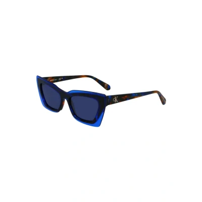 Abbildung von Calvin Klein Jeans Sonnenbrille, Damen, Größe: One Size, Havana blue brown
