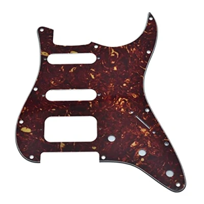 Abbildung von KAISH Northwest Guitars Schlagbrett für Stratocaster, 11 Löcher, 2 Schrauben, runde Ecken, Humbucking Tonabnehmer, passend American Fender Strat Vintage Tortoise