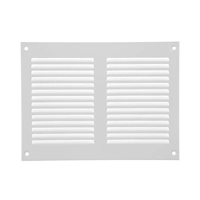 Abbildung von 20 x 15 cm weiße Abdeckung der Entlüftung Stahlrücklauf Luftgitter für Decke und Seitenwand HVAC mit Insektenschutzgitter (200 150 mm, weiß)