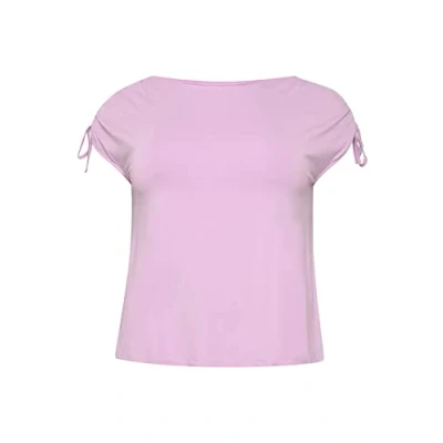 Abbildung von Kaffe Curve Damen Übergroße geradem Ausschnitt und Kordelzug Top, Lupine, S Grande Taille