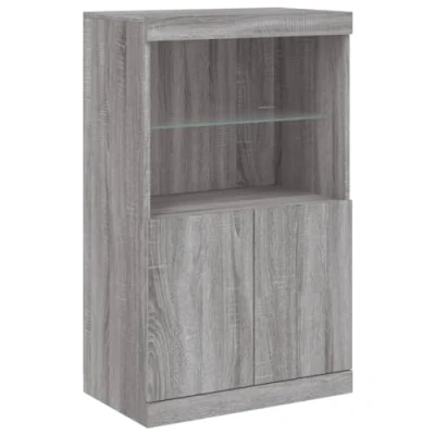 Abbildung von vidaXL Sideboard mit LED Leuchten Grau Sonoma 60,5x37x100 cm (1 St)