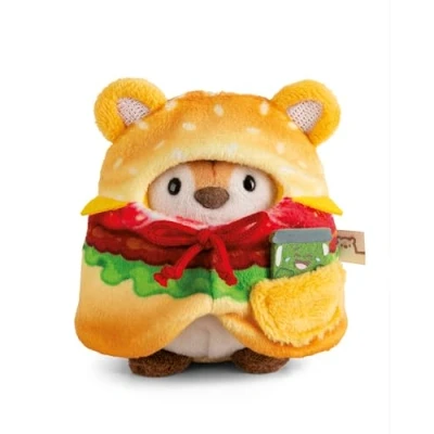 Abbildung von Nici Kuscheltier mymochi, Set Tiger Tiggy 8 cm mit Gurkenglas und Hamburgerkostüm
