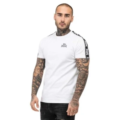 Abbildung von Lonsdale Normale Passform Brindister Tshirt print, Herren, Größe: XXL, White black