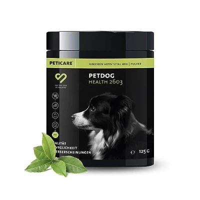 Abbildung von Peticare Senior Pulver für Hunde, fördert Vitalität &amp; Beweglichkeit im Alter 125 g