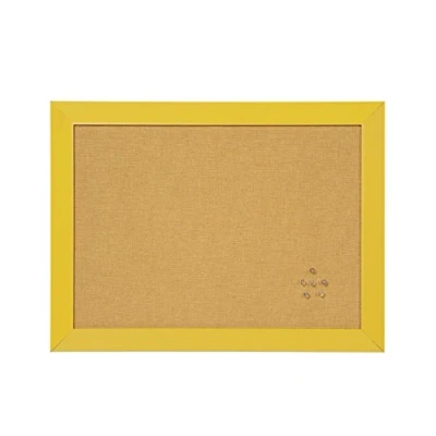 Abbildung von Bi Office FB04392642 Kamashi Medina Notiztafel, MDF Rahmen Textiloberfläche, 60 x 45 cm großer, mm dicker, gelb