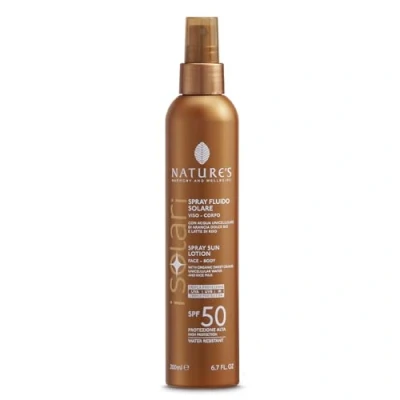 Abbildung von Nature&#039;s Sun Spray Lotion SPF 50, Face &amp; Body, mit Orangen Fruchthydrolat Aprikosenmilch 200ml