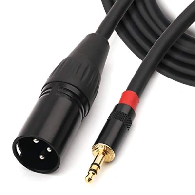 Abbildung von NANYI 3,5 mm (1/8 Zoll) TRS Stereo Stecker auf XLR Interconnect Audio Mikrofon Kabel, Geeignet für iPod, Handy, aktive Lautsprecher, Bühne, DJ, Studio Konsole, 3M / 10FT