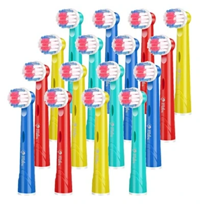 Abbildung von Milos Aufsteckbürsten Kompatible für Oral B Kinder über 12 Jahre alt und Erwachsene Elektrische Zahnbürsten 16er