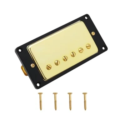 Abbildung von OTOTEC 50 mm Halsgitarren Humbucker Doppelspulen Tonabnehmer Goldener für E Gitarre Kompatibel mit LP Stil Gibson Les Paul Schrauben