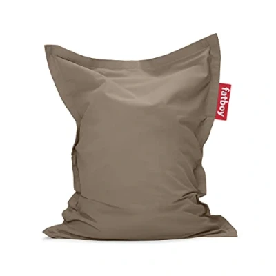 Abbildung von Fatboy® Junior Stonewashed Taupe Original Nylon Sitzsack Klassisches Indoor Sitzkissen speziell für Kinder 130 x 100 cm
