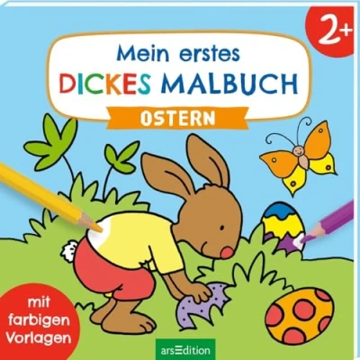 Abbildung von Mein Erstes dickes Malbuch ab 2 Ostern: mit farbigen Vorlagen Ausmalen einfachen Motiven