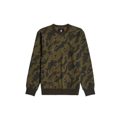 Abbildung von G STAR RAW Camouflage Sweatshirt, Herren, Größe: Large, Schwarz grün