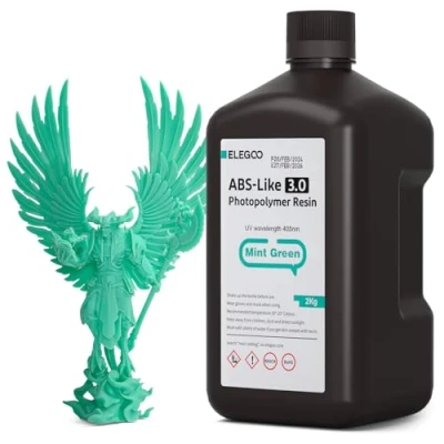 Abbildung von ELEGOO ABS Like 3.0 3D Drucker Resin Minzgrün 2000g, 405nm UV Härtendes Printer Harz mit Hoher Zugfestigkeit und Biegefestigkeit für MSLA/LCD/DLP