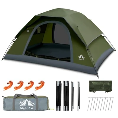 Abbildung von Night Cat Zelt für 1 Person Camping: Wasserdicht Rucksackzelte Mann Einfache Einrichtung Leichtgewichtig Wanderungen im Hinterhof