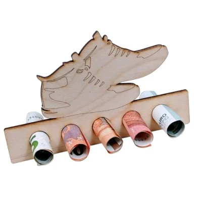 Abbildung von Geldgeschenk Verpackung originelles Holz Geschenkidee für Männer und Frauen zum Geburtstag (Sneaker)