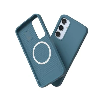 Abbildung von RhinoShield Case kompatibel mit [Galaxy S24+] SolidSuit MagSafe Stoßdämpfende &amp; schlanke Schutzhülle Premium Finish 3.5 Meter Fallschutz Ozeanblau