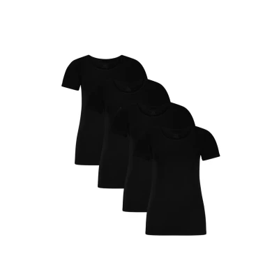 Abbildung von Bamboo Basics KATE, 4ER PACK Unterhemd/shirt, Damen, Größe: 38, Schwarz