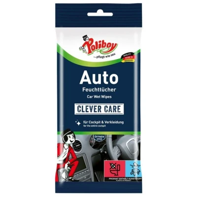 Abbildung von POLIBOY Staubmeister Auto Feuchttücher, 2502001, 4016100252016, 1 Packung = 20 Tücher