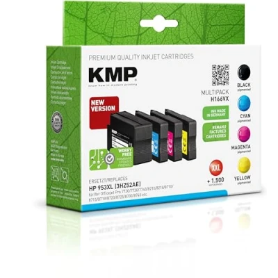 Abbildung von KMP Tintenpatrone passend für HP 953XL (3HZ52AE) Multipack mit neuem Hybrid Chip Officejet Pro 7720 7730 7740 8210 8218 8710 8715 87... etc.
