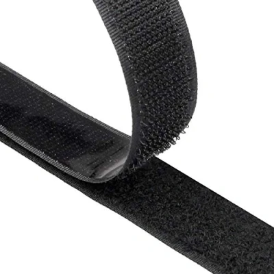 Abbildung von Klettband Selbstklebend 8 Meter Extra Stark, Doppelseitig Klebende mit Klettverschluss 20mm Breit Selbstklebendes Klebepad (Schwarz)