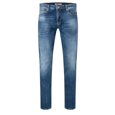 Abbildung von MAC Jeans Herren Greg Tapered Fit Stretch Denim, H436 mid Blue Vintage wash