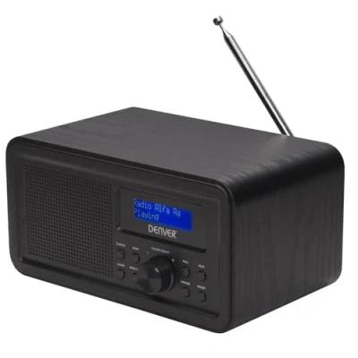 Abbildung von Denver DAB 30 DAB+ Radio mit FM Tuner und Weckerfunktion, Schwarz