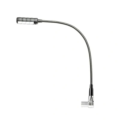 Abbildung von Adam Hall Stands SLED Gewinkelte 3 pol XLR Schwanenhalsleuchte mit 4 COB LEDs schwarz