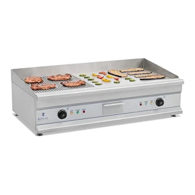 Abbildung von Royal Catering Elektrogrill Elektro Grillplatte Griddleplatte Griddle Bräter Grill 100cm geriffelt