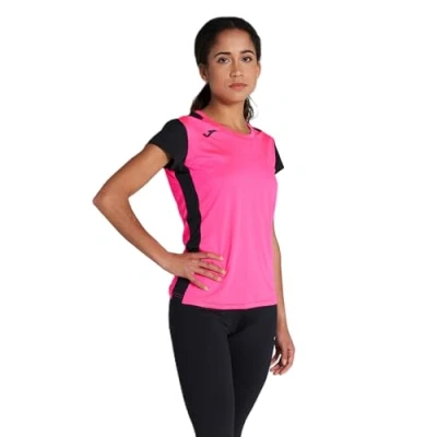 Abbildung von Ladies T Shirt Joma Record II Fluor Pink atmungsaktiv und sportlich