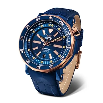 Abbildung von Vostok Europe Herren Analog Automatik Uhr mit Leder Armband 620E632