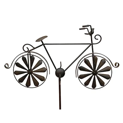 Abbildung von DanDiBo Gartenstecker Metall Fahrrad XL 135 cm Rad Rost Braun 96004 Windspiel Windrad Wetterfest Gartendeko Garten Gartenstab Bodenstecker