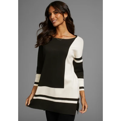 Abbildung von Laura Scott Longpullover mit geometrischer Grafik NEUE KOLLEKTION
