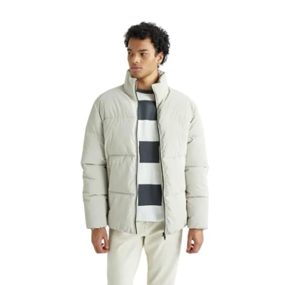 Abbildung von DeFacto Herrenmantel für Freizeitkleidung Mantel Herren Oberbekleidung Off White,XL