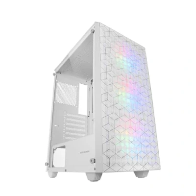 Abbildung von Mars Gaming MC MAG, ATX Gehäuse, Vollvergütetes Glas Seitenteil, Doppelter Front und Oberer Staubdichter Magnetischer Grill, 3X 120mm FRGB Lüfter, 360mm Flüssigkeitskühlung, Weiß