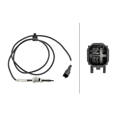 Abbildung von HELLA 6PT 358 181 781 Sensor, Abgastemperatur mit Befestigungsclips am Kabel FORD: Transit Mk6 Kastenwagen, Bus kfzteile, kfzteile24,