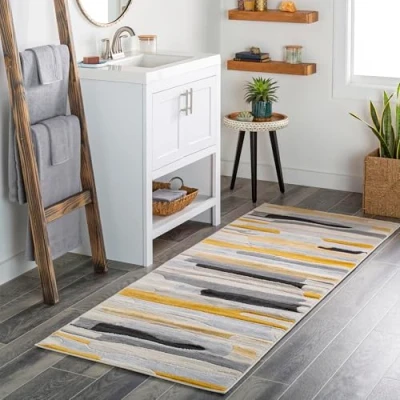 Abbildung von Surya Läufer &quot;HOUSTON&quot;, rechteckig, Skandi Design, Modern Boho Kurzflor Wohnzimmerteppich, Flurteppich