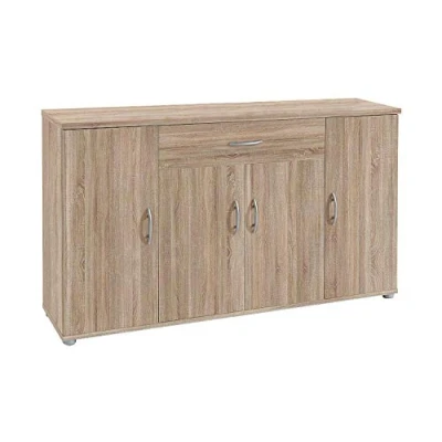 Abbildung von Avanti Trendstore Lilo Kommode mit 1 Schubkasten und 4 Türen, 3 Ablagen innen, aus Holzdekor in 2 verfügbar. Maße: BHT 118x70x30 cm