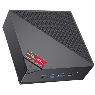 Abbildung von ACEMAGICIAN AM06 Pro Mini PC, AMD Ryzen 7 5700U (8C/16T, bis zu 4.3Ghz),16GB DDR4 512GB NVME SSD Computer mit Type C Dual LAN WiFi6 BT5.2